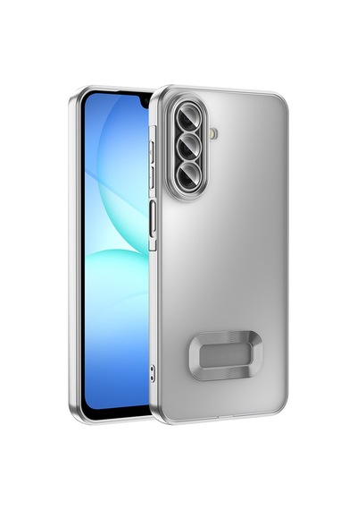 Galaxy Uyumlu A17 Kılıf Kamera Lens Korumalı Logo Gösteren İnce Hafif Pazarplus Mavi