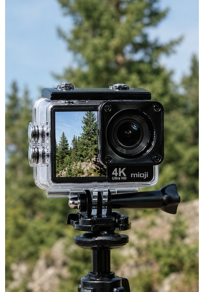 Mioji Action 12x 4k 60fps 20mp Çift Ekran Wifi 170 Aksiyon Kamerası Siyah