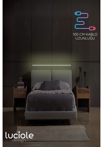 Rgb Led Abajur Aplik Gece Lambası Lambader Renkli Uzaktan Kumandalı Işık - Ledtube2