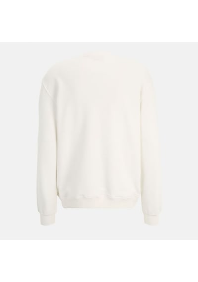 Beyaz Fila Erkek Bisiklet Yaka Sweatshirt Transfer Detail Su411114 BEYAZ