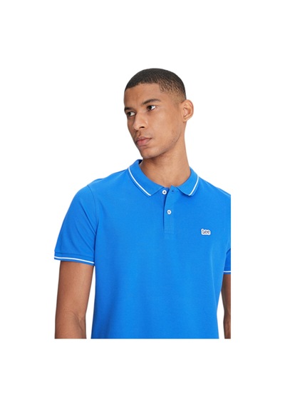 Lee Cooper Regular Fit Normal Kesim %100 Pamuk Polo Yaka Mavi Tişört Ferrıs