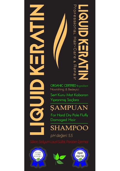 Liquid Keratin Kuru Mat ve Sert Saçlar için Keratin Şampuan 350 ML