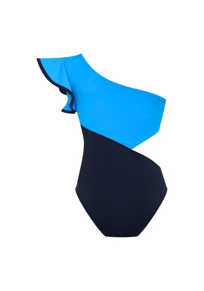 Deep Beach Kolu Volan Detaylı Asimetrik Mayo Db200743m 001