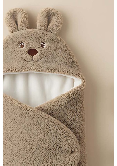 Tavşan Kulaklı Peluş Bebek Kundağı