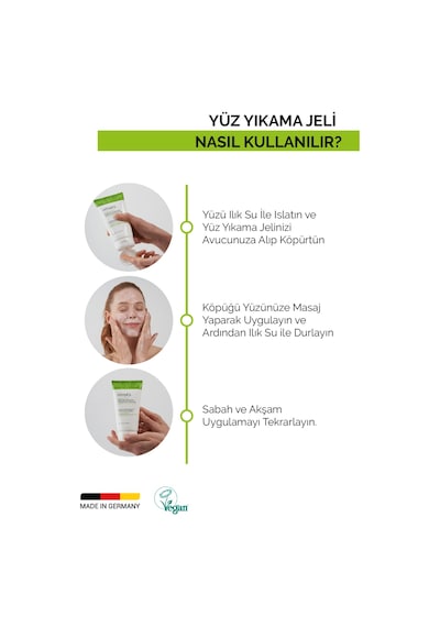 Vitayes Yeşil Çay Özlü Yüz Yıkama Jeli 3 x 150 ML
