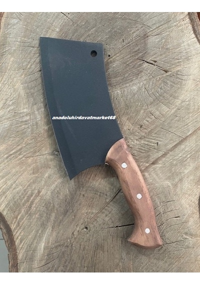 Dmr Karbon Çelik Kasap Satırı Kamp Satırı Ağzı Dönmez Çelik Satır 33cm 5,6mm Siyah