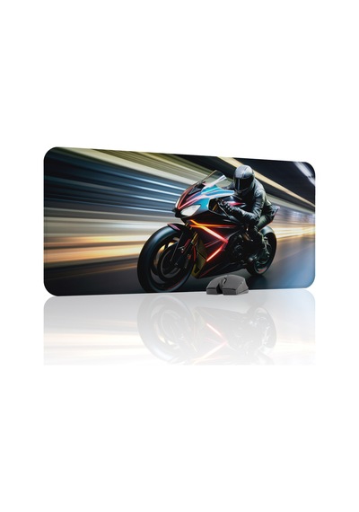 Motorsiklet Kaymaz Dikişli Kauçuk Oyuncu Mousepad V2 - 90x40 Xxl Gaming Mouse Pad Fare Altlığı