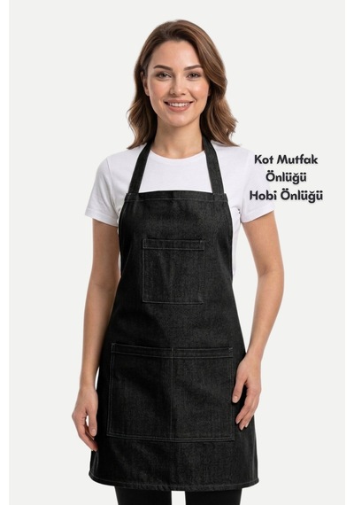 Kot Mutfak Önlüğü Siyah