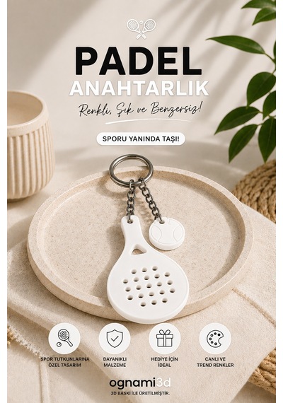 3d Baskı Padel Raketi Anahtarlık - Renk Seçenekli Mini Padel Anahtarlık 55055851