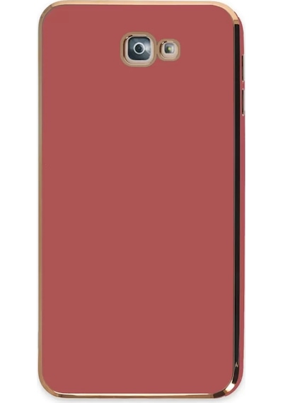 Newface Samsung Galaxy J7 Prime Kılıf Volet Silikon - Kırmızı