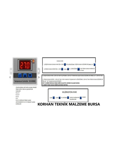 Dijital Termostat Sıcaklık Kontrol 220 Volt 10 Amper 1500 Watt