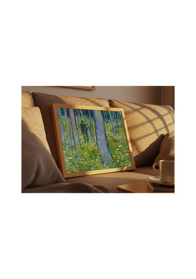 Van Gogh Van Gogh Çalılıkta İki Figür Çerçevesiz Poster 21x30 Cm A4 Tablo Van Gogh Post Empresyonizm