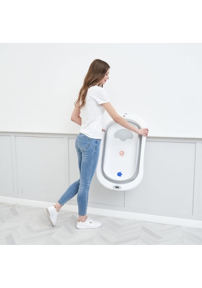 Thermae Katlanabilir Bebek Küveti, Kaymaz Banyo Koltuğu - Termometreli Yenidoğan Küveti
