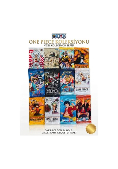 Cantex Tech One Piece Oyun Kartı Özel 12 Seri Bir Arada 12 Paket + Albüm