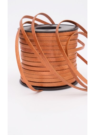 Hakiki Deri Biye 3 Mm 30 Metre Premium Sedef Seri Aksesuar Şeridi 319 (Bronz Kahve)