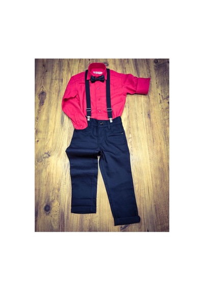 Çello Mello Erkek Çocuk Kaliteli 3'lü Takım Kırmızı-siyah Kırmızı-siyah