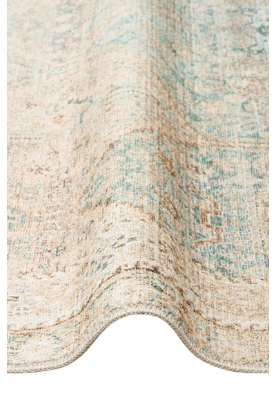 Eko Halı Grace Grc 04 Sky Vintage Halı Pastel Klasik Desenli Saçaklı Salon Halısı Mavi