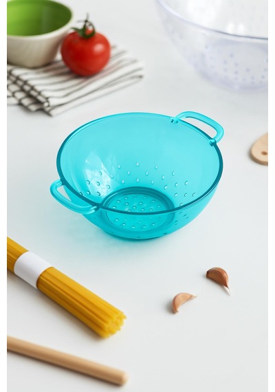 Akrilik Aquamarin Mini Pirinç Süzgeçi & Bakliyat Süzgeçi 3 Su Bardağı Ölçülü Karışık