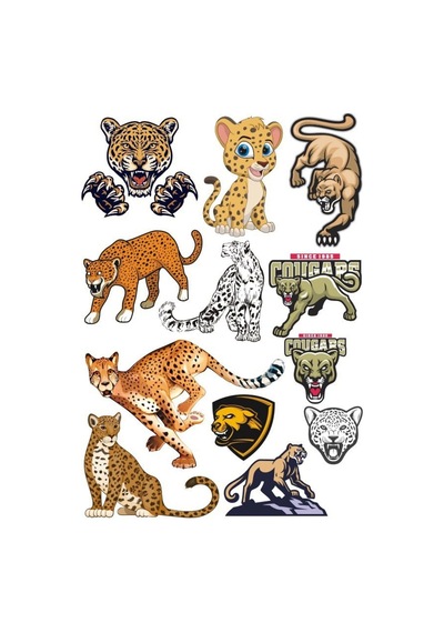 Leopar Sticker Set-3 13 Parça Telefon, Tablet, Defter, Laptop Sticker
