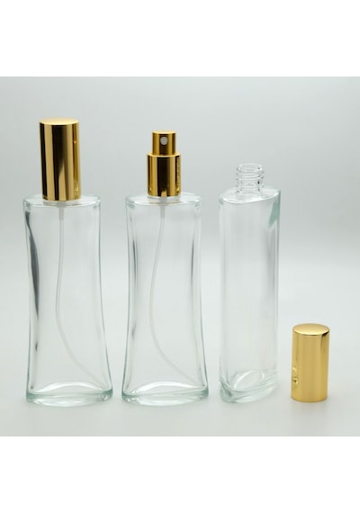 Parfüm Şişesi 100 Ml 5 Adet Siyah Kapak Metal Valf Eyfel Boş Şişe