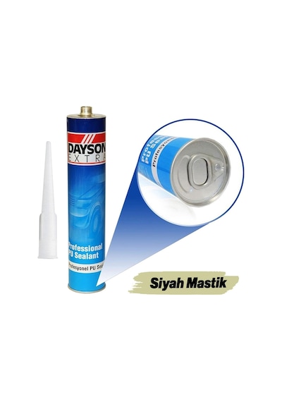 Poliüretan Pu Mastik Siyah Genel Amaçlı Silikon 280 Ml
