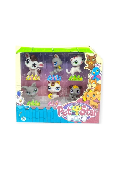 Pet Star Little 6'lı Sevimli Hayvanlar Figür Seti -1 Minişler