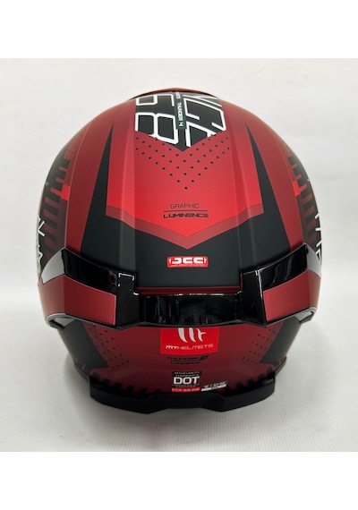 Şeffaf Güneş Vizörlü + Mt Thunder 4sv Luminence D5 Kapalı Kask Mat Kırmızı - Siyah