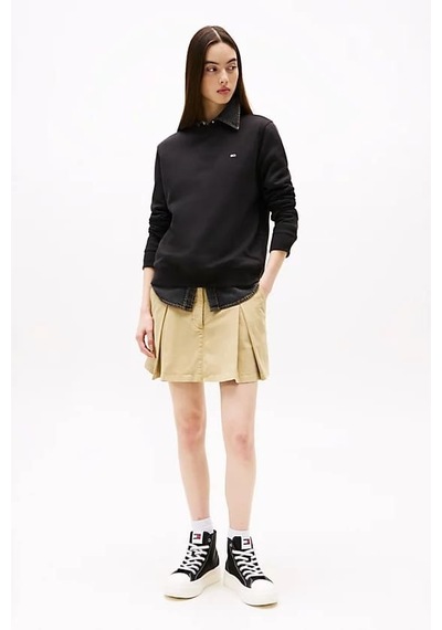 Tommy Hilfiger Kadın Mürettebat Yaka Sweatshirt - Siyah Black