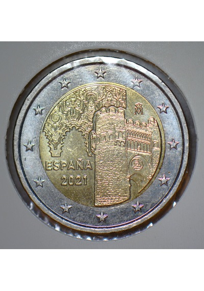 İspanya 2 Euro 2021 Hatıra-toledo Şehri. Kapamada Çilaltı.