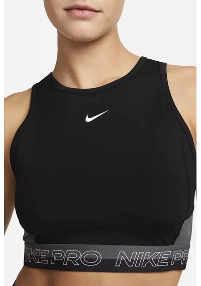 Nike Pro Dri Fit Cropped Training Womens Tank Top Kadın Antreman Atleti Siyah