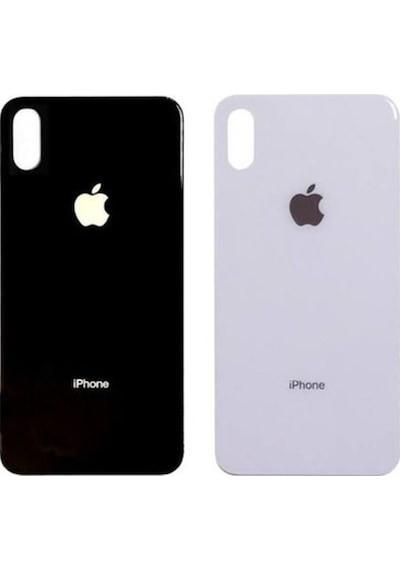 Apple Uyumlu iPhone X Arka Pil Kapak Kamera Lensli (Yazılı Cam)