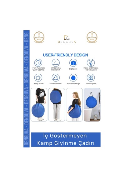 Giyinmeçadırı Otomatik Kamp Giyinme Soyunma Duş Tuvalet Çantalı Iç Göstermeyen Prova Kabin Çadır Çok Renkli