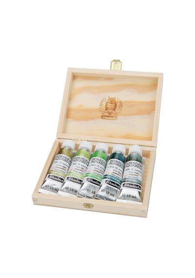 Schmincke : Horadam Super Granulation Sulu Boya Seti 5 Renk X 15 Ml Tüp Shire Ahşap Kutu