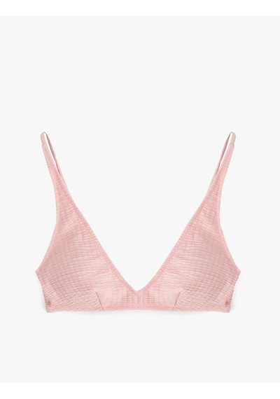 Koton Dokulu Bralet Bikini Üstü Pembe 5sak10186mm Gül
