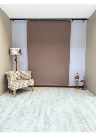 Donatti Stor Perde İthal Mat Polyester Koyu Kahve P1620 Koyu Kahverengi