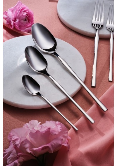Karaca  Elegance Cane Platin 12 Kişilik 84 Parça Çatal Kaşık Bıçak Takımı