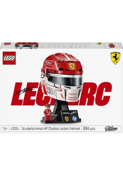LEGO® Editions Scuderia Ferrari HP Charles Leclerc Kaskı 43014 - 14 Yaş ve Üzeri için F1® Sergileme Modeli Yapım Seti (886 Parça)