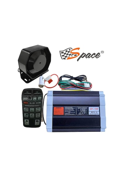 Space Polis İtfaiye Ambulans Sireni Uzaktan Kumandalı 300w Bluetooth Ve Mp3 Özellikli / Sssr49 O A581182023