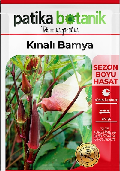 80 Adet Yerli Ata Kınalı Bamya Tohumu