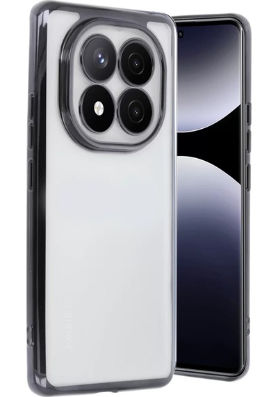 Newface Xiaomi Redmi Note 14 Pro Plus Kılıf Razer Lensli Silikon - Siyah Şeffaf Diğer