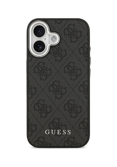 Apple Uyumlu iPhone 17 Kılıf Guess Lisanslı M-safe Özellikli 4g Klasik Yazı Logolu Kapak Siyah Siyah