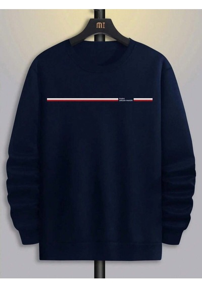 Startmore Men's Crew Neck Sweatshirt Loose Fit Men's Fashion Dream Maker Letter Graphic Long Sleeve Cas Çok Renkli