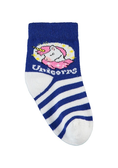 Civil Socks Kız Çocuk 3'lü Çorap 3-12 Yaş Mavi 09a83414424w1 Mavi