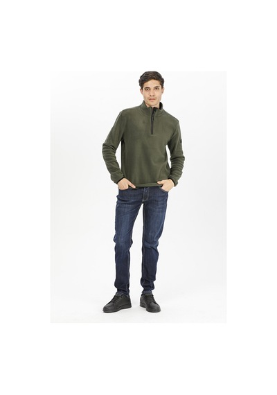 Exuma Yarım Fermuarlı Polar 2312001-khaki Yeşil