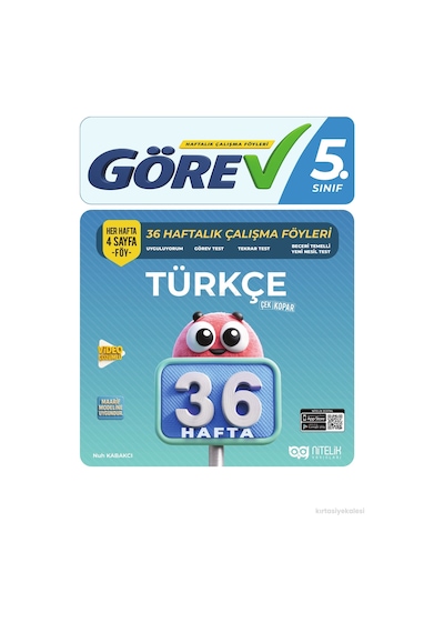 Nitelik Görev 5. Sınıf Türkçe 36 Haftalık Çalışma Föyü 3086