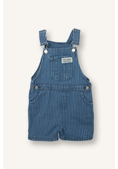 Defacto Erkek Bebek Çizgili Jean Tulum H5357a526hsnm28 Mavi-nm28