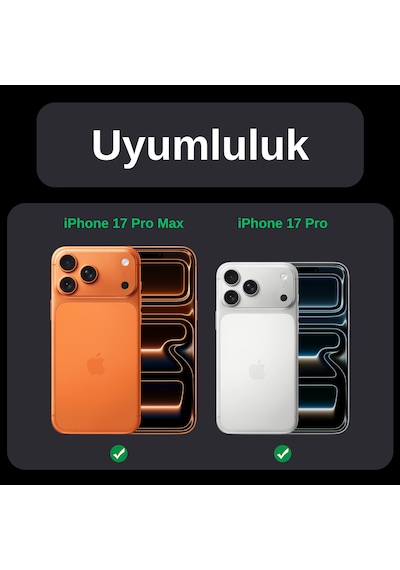 Safeus 9h+ Safir Temperli Kamera Lens Koruyucu Apple Uyumlu iPhone 17 Pro Max Ve İle Gümüş