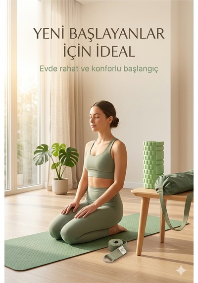 Evde Yoga Premium Seti Yoga Matı, Mat Çantası, Yoga Kemeri Ve Foam Roller İçeren Başlangıç Yoga Ve Pilates Seti Diğer