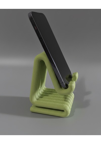 Masaüstü Kaymaz Taban Telefon Ve Tablet Standı - Kulaklık Ve Not Kağıdı Bölmeli-kiremit Yeşil