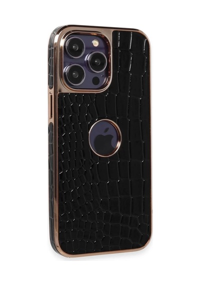 Newface Apple iPhone Uyumlu 14 Pro Max Kılıf Snake Kapak - Siyah